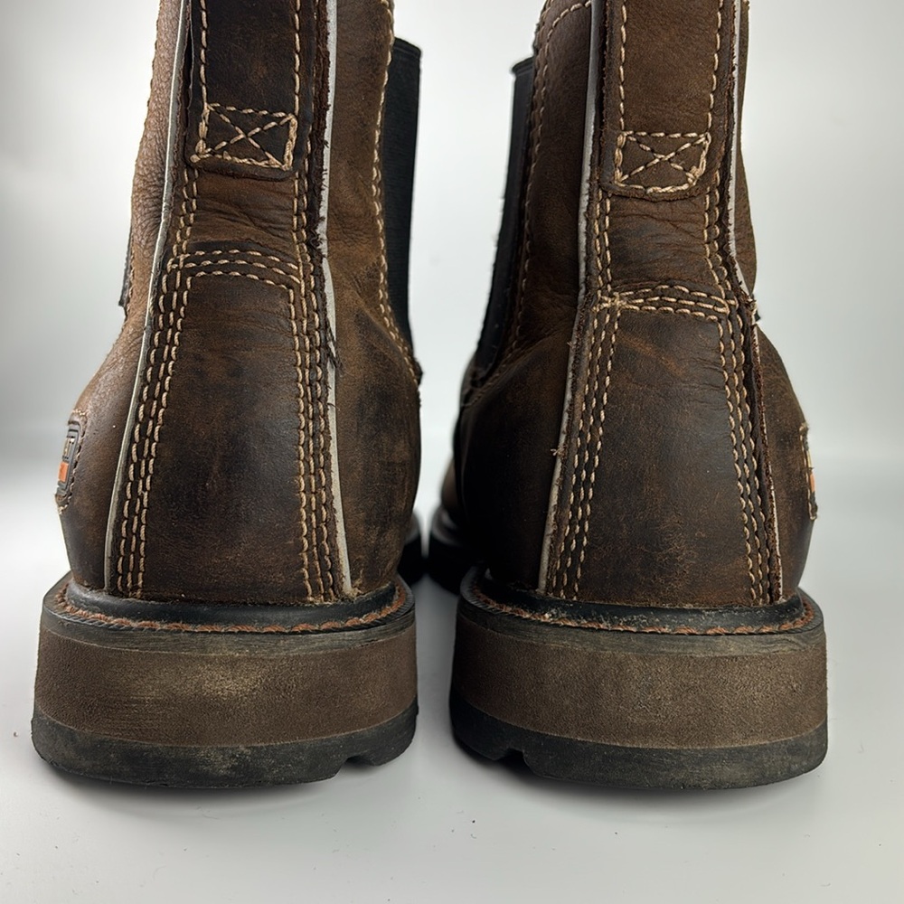 Ariat Men’s Steel Toe Pull On Work Boot Size 8EE Brown Leather ASTM F2413-18 - Picture 5 of 11